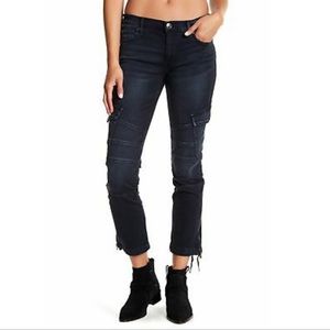 True Religion Womens Halle Mid Rise Cargo Jeans